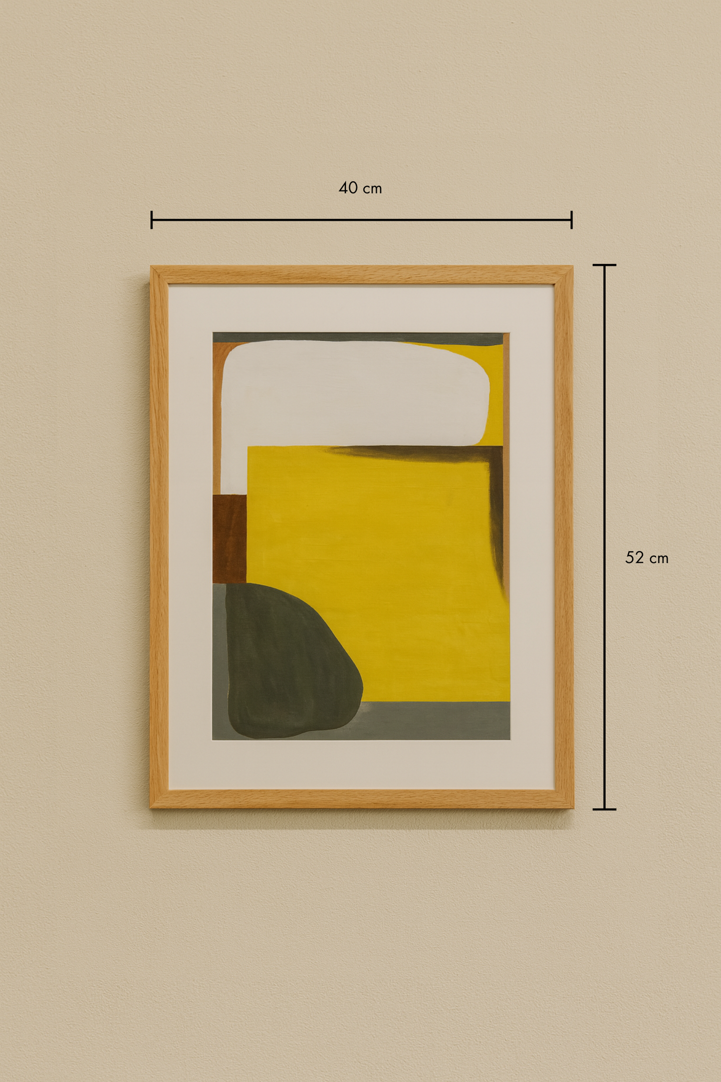 Paper in frame wall art 40 x 52cm