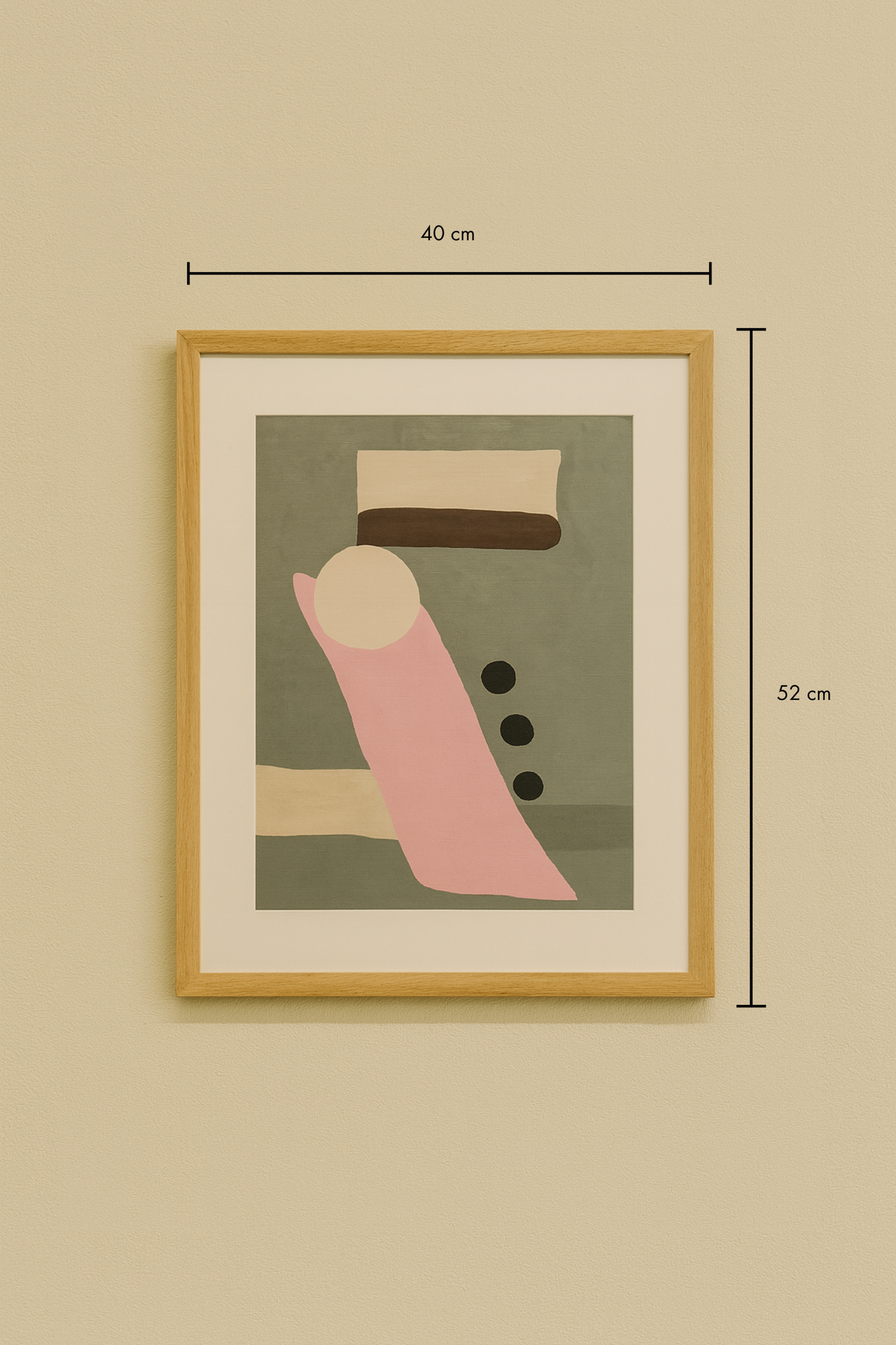Paper in frame wall art 40 x 52cm