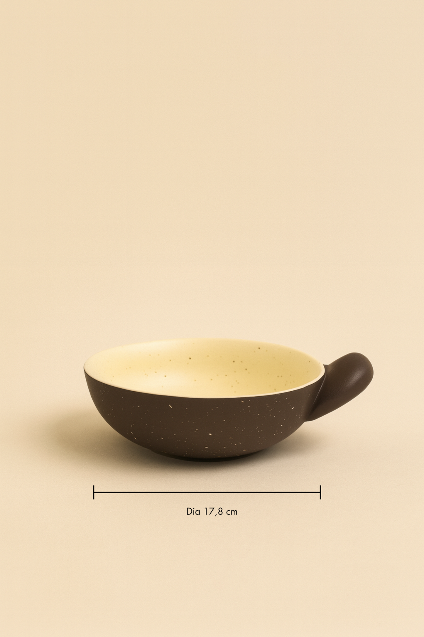 Ceramic Cereal Bowl with sculptural handle