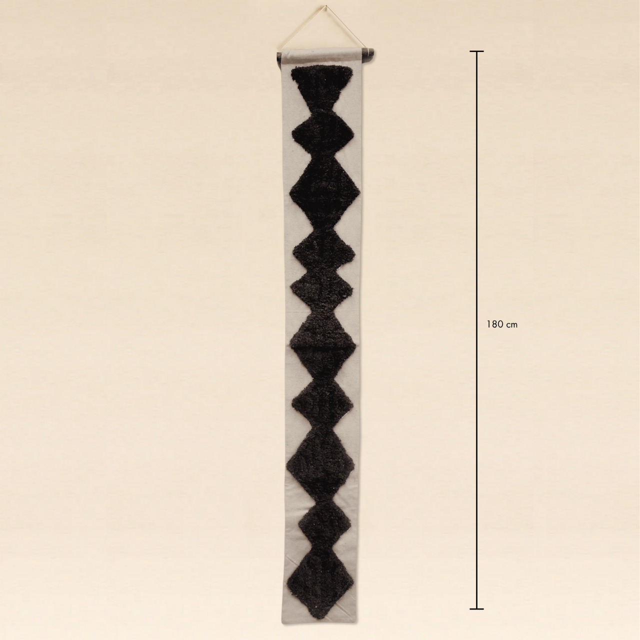 Tufted Wall Art 180cm Brown