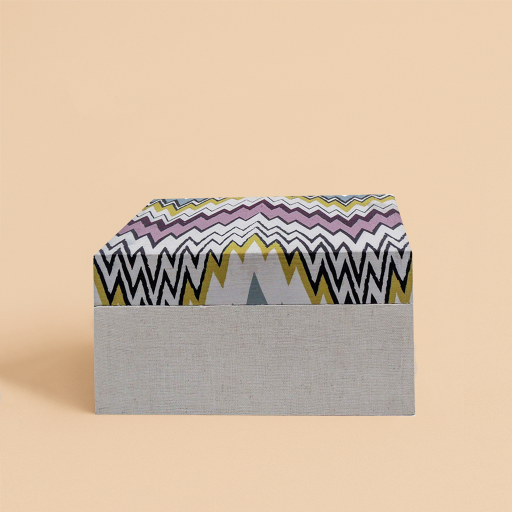 Storage Box with Chevron Lid