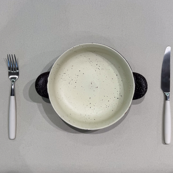 Ceramic Salad with sculptural handle