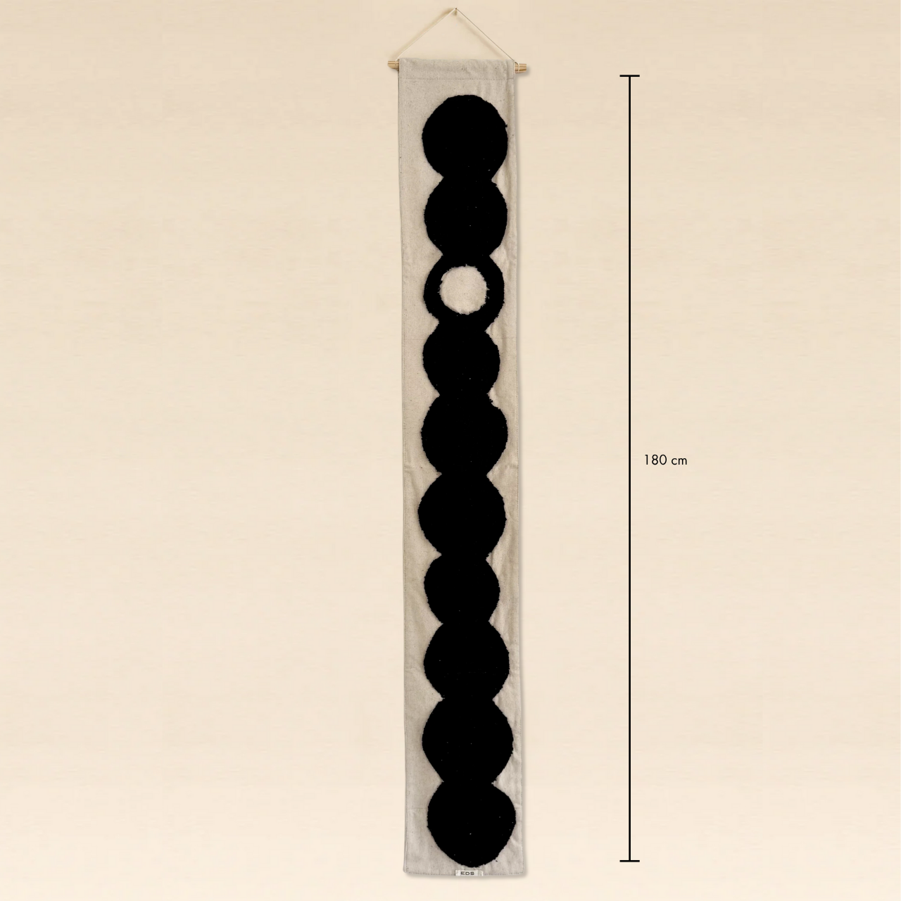 Tufted Wall Art Black 2 180cm