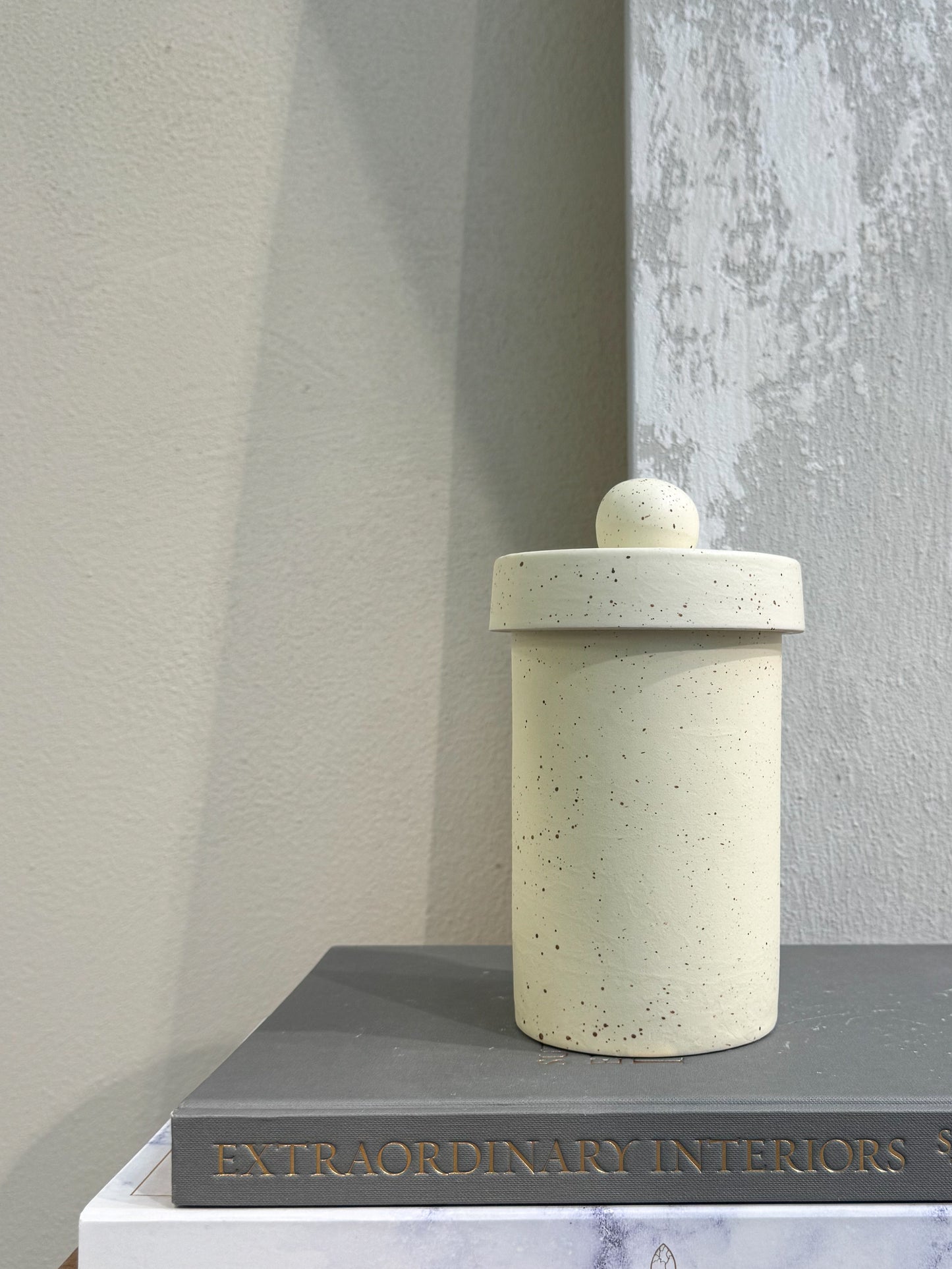Ceramic Canister with sculptural lid