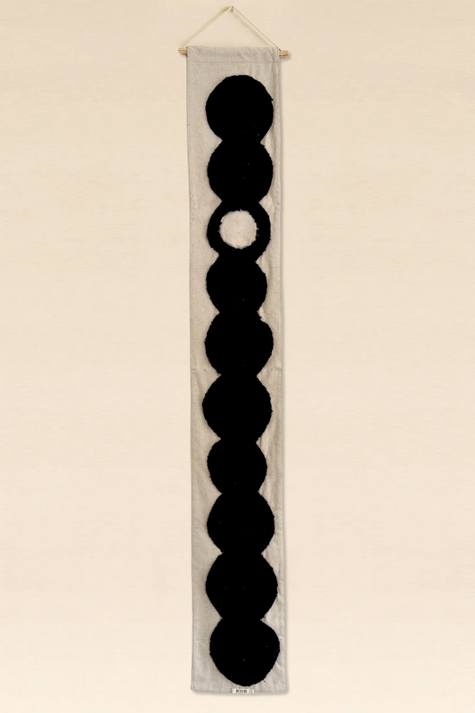 Tufted Wall Art Black 2 180cm