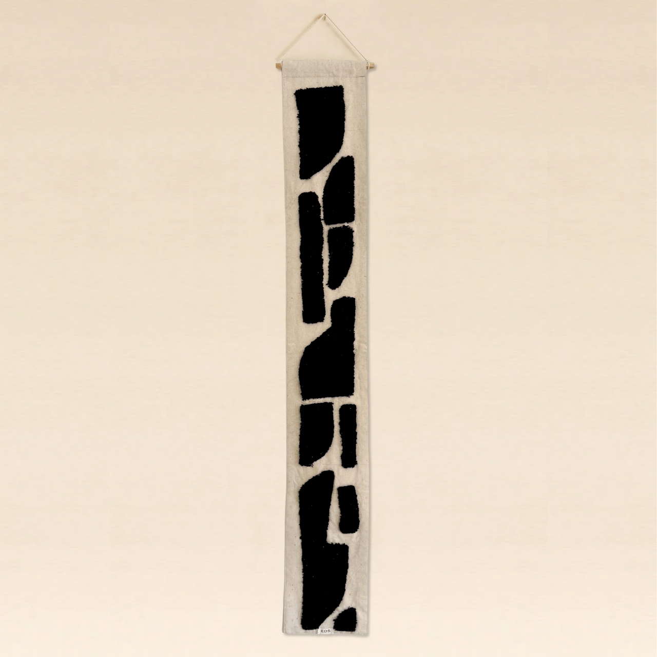 Tufted Wall Art Black 3 180cm