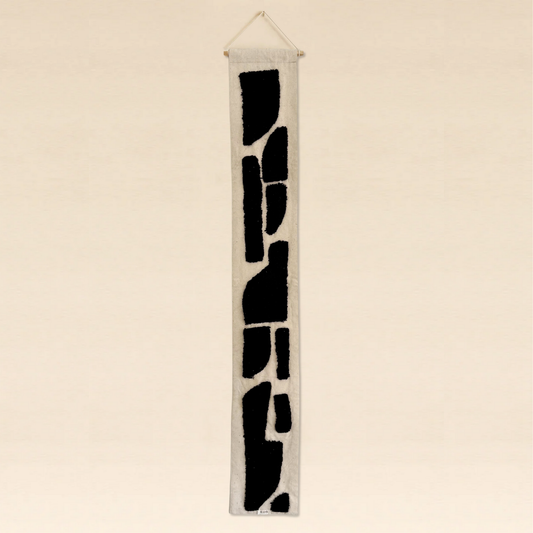 Tufted Wall Art Black 3 180cm