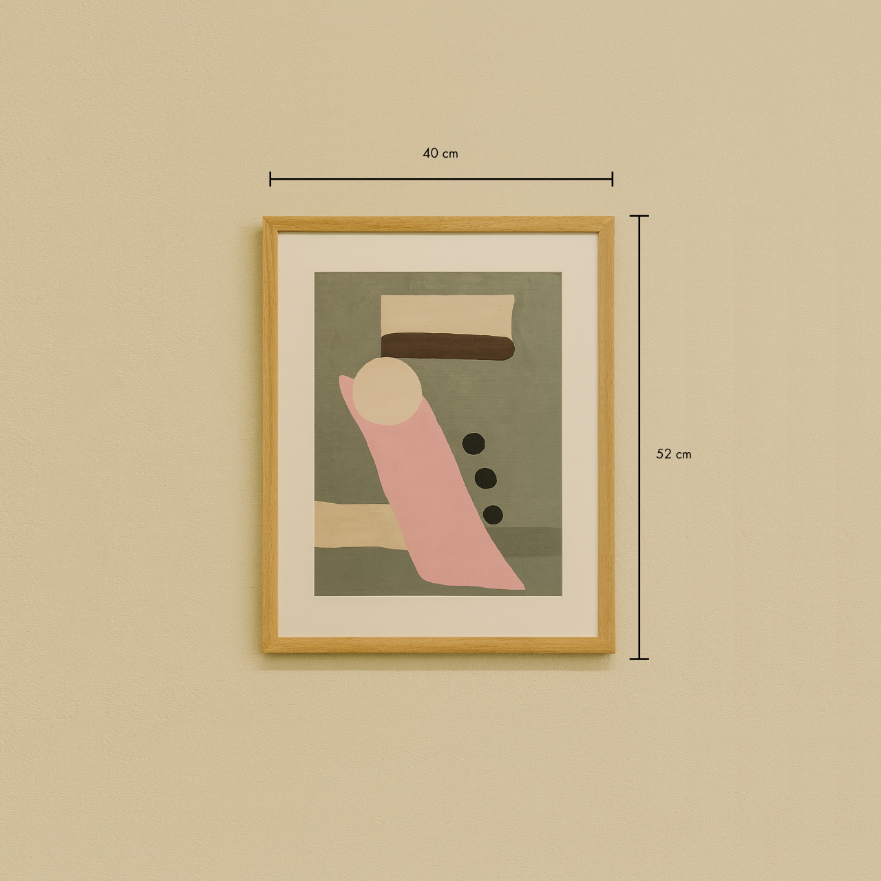 Paper in frame wall art 40 x 52cm