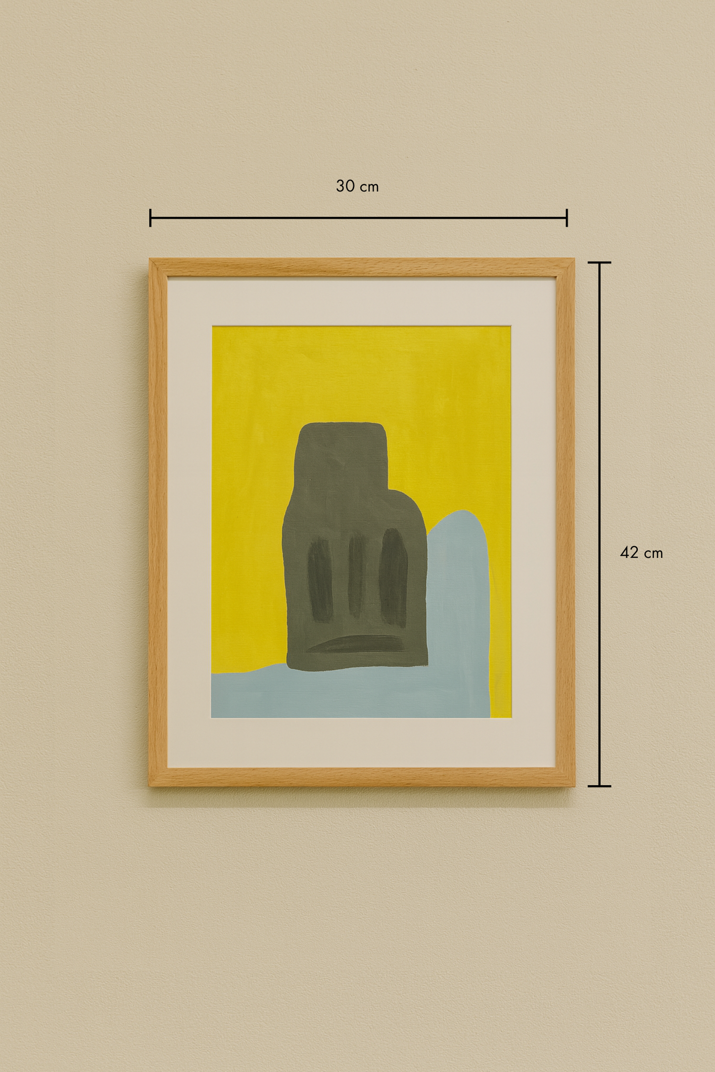 Paper in frame wall art 30 X 42cm