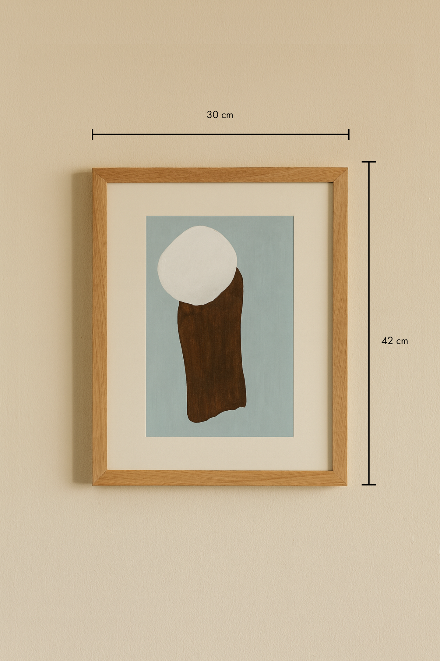 Paper in frame wall art 30 X 42cm