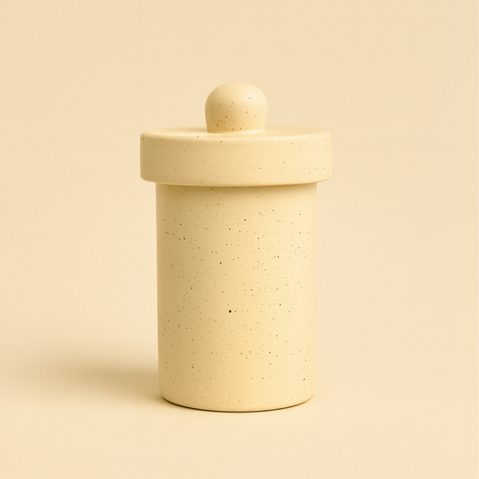 Ceramic Canister with sculptural lid