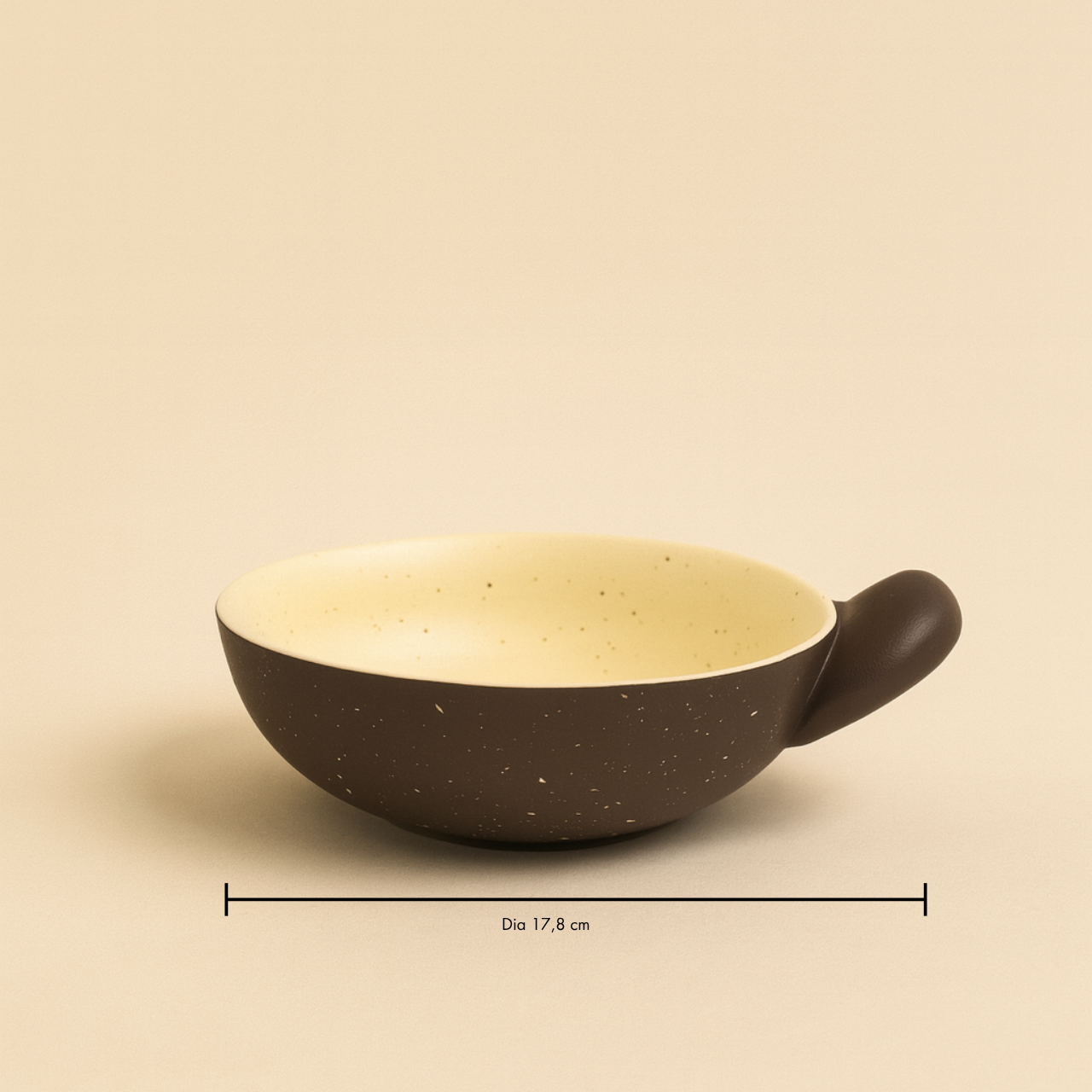 Ceramic Cereal Bowl with sculptural handle
