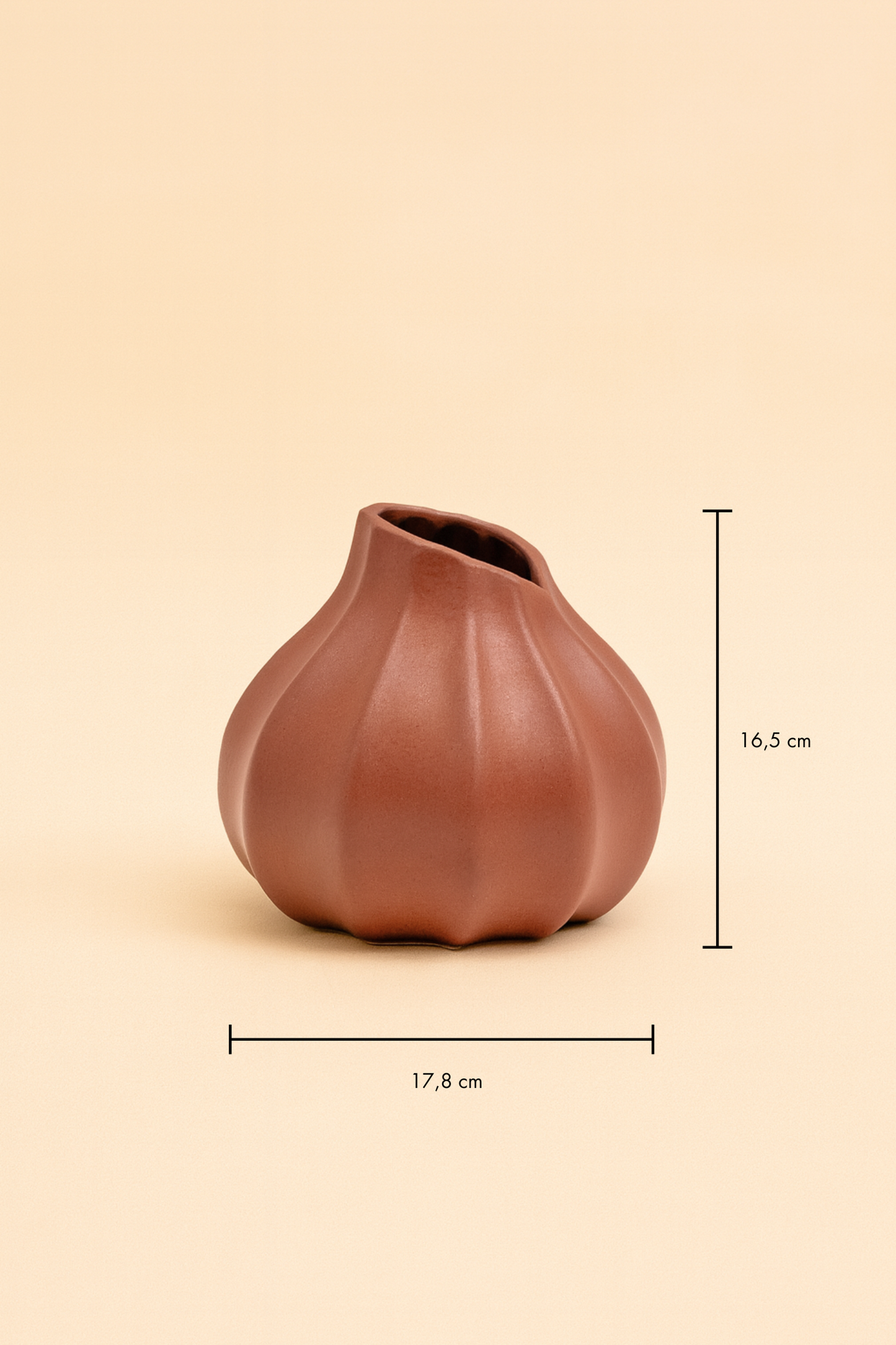 Ripple Vase Brown Small