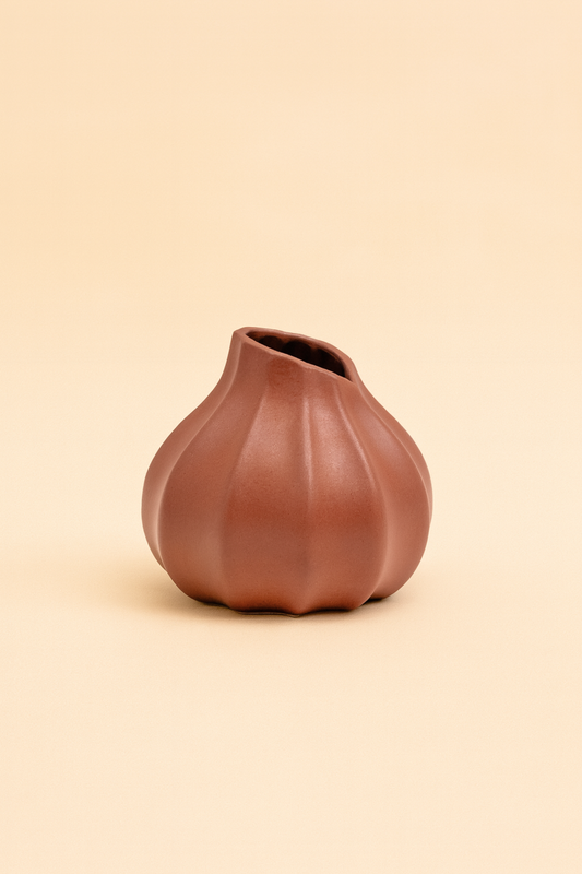 Ripple Vase Brown Small