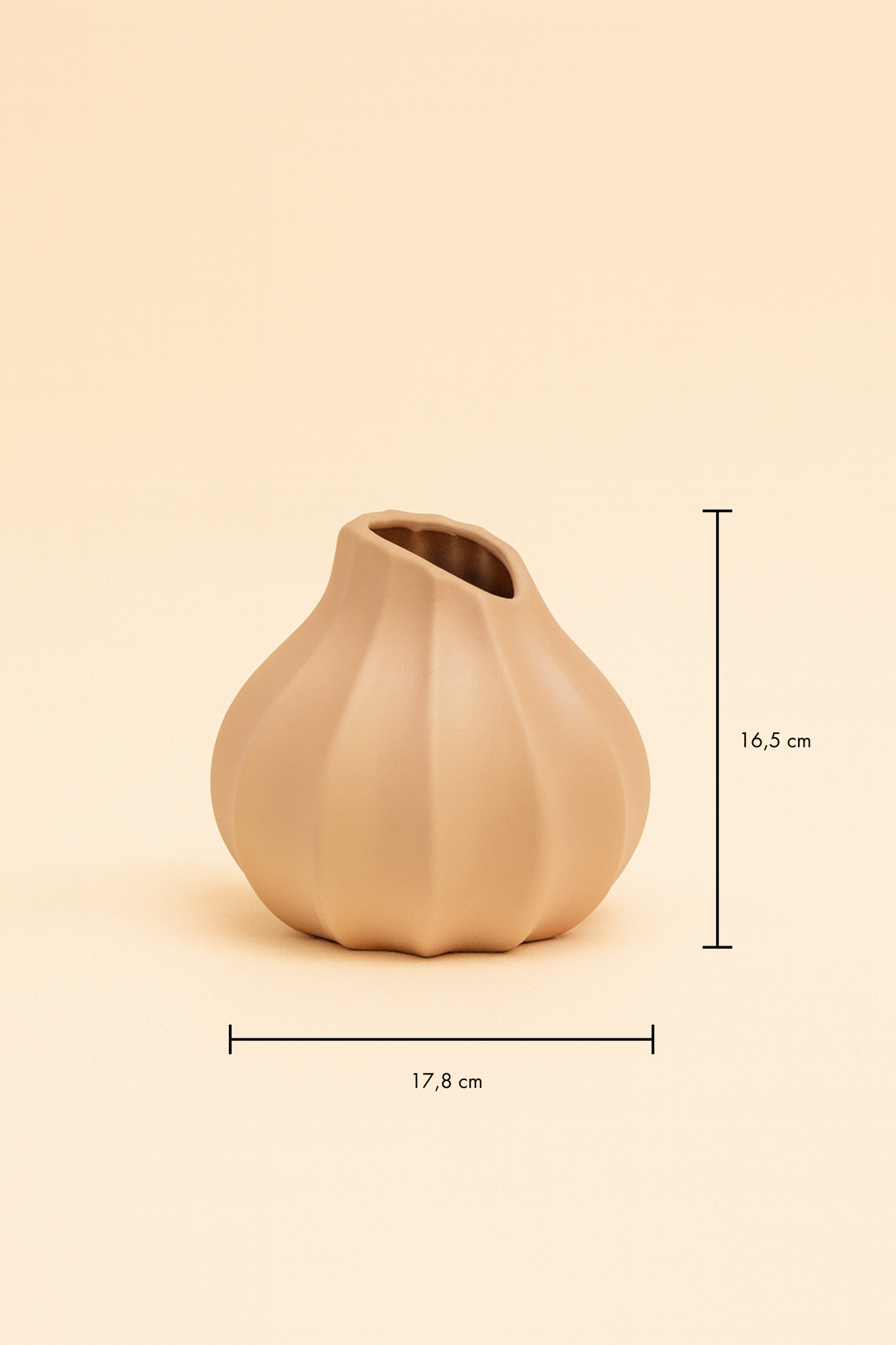 Ripple Vase Apricot Small