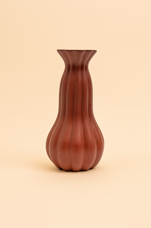 Ripple Vase Brown Large
