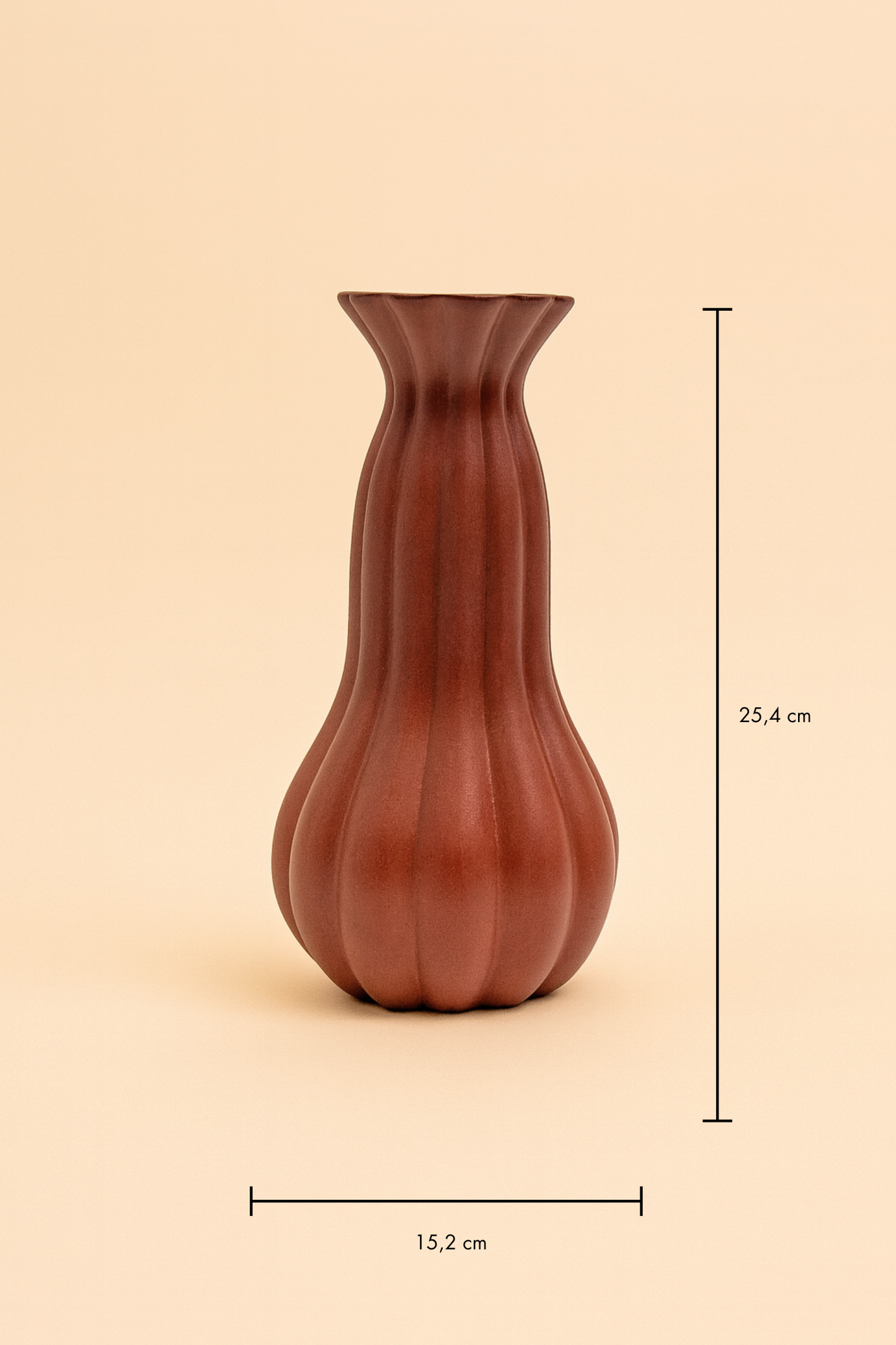 Ripple Vase Brown Large