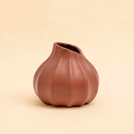 Ripple Vase Brown Small