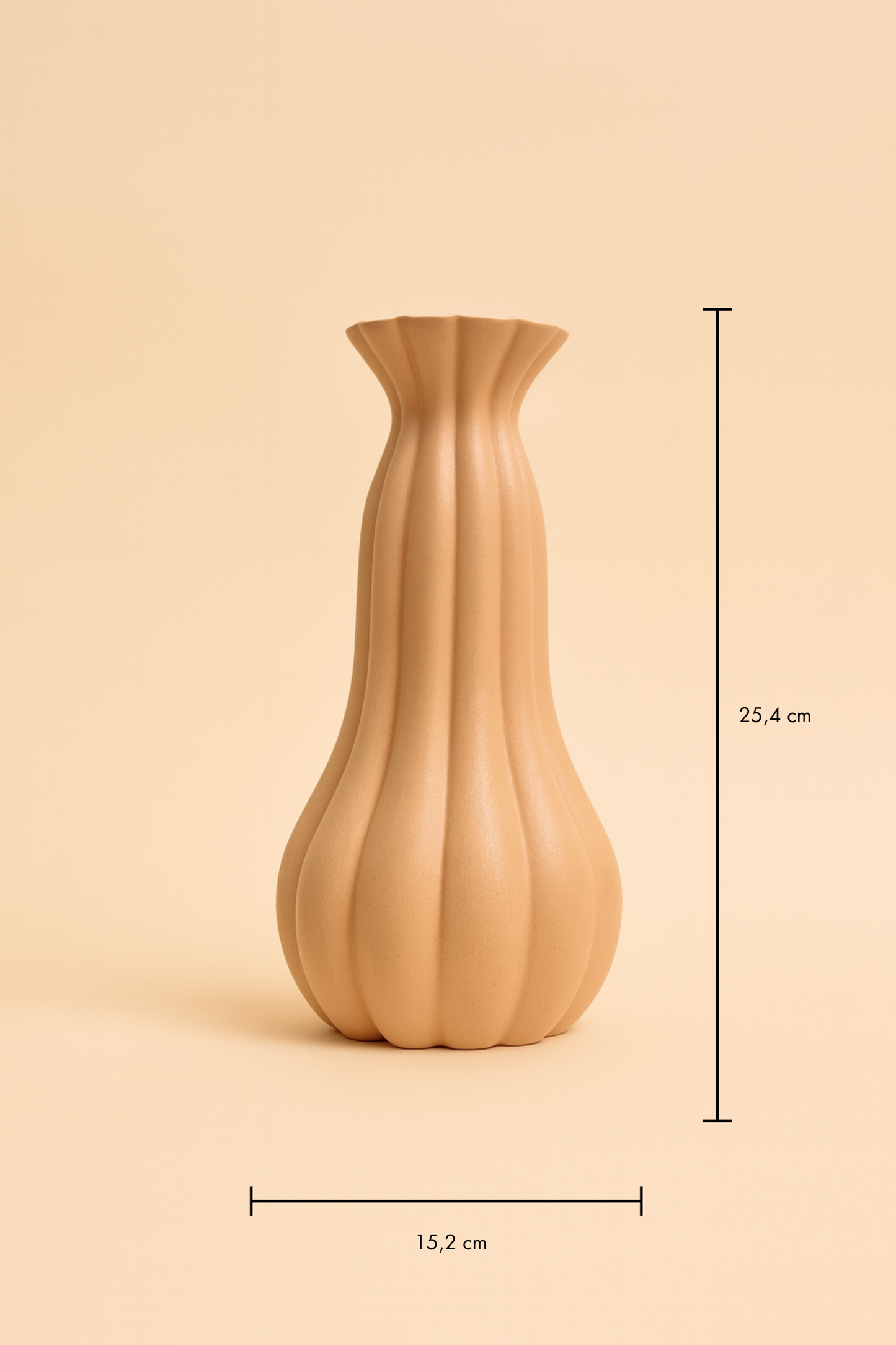 Ripple Vase Apricot Large