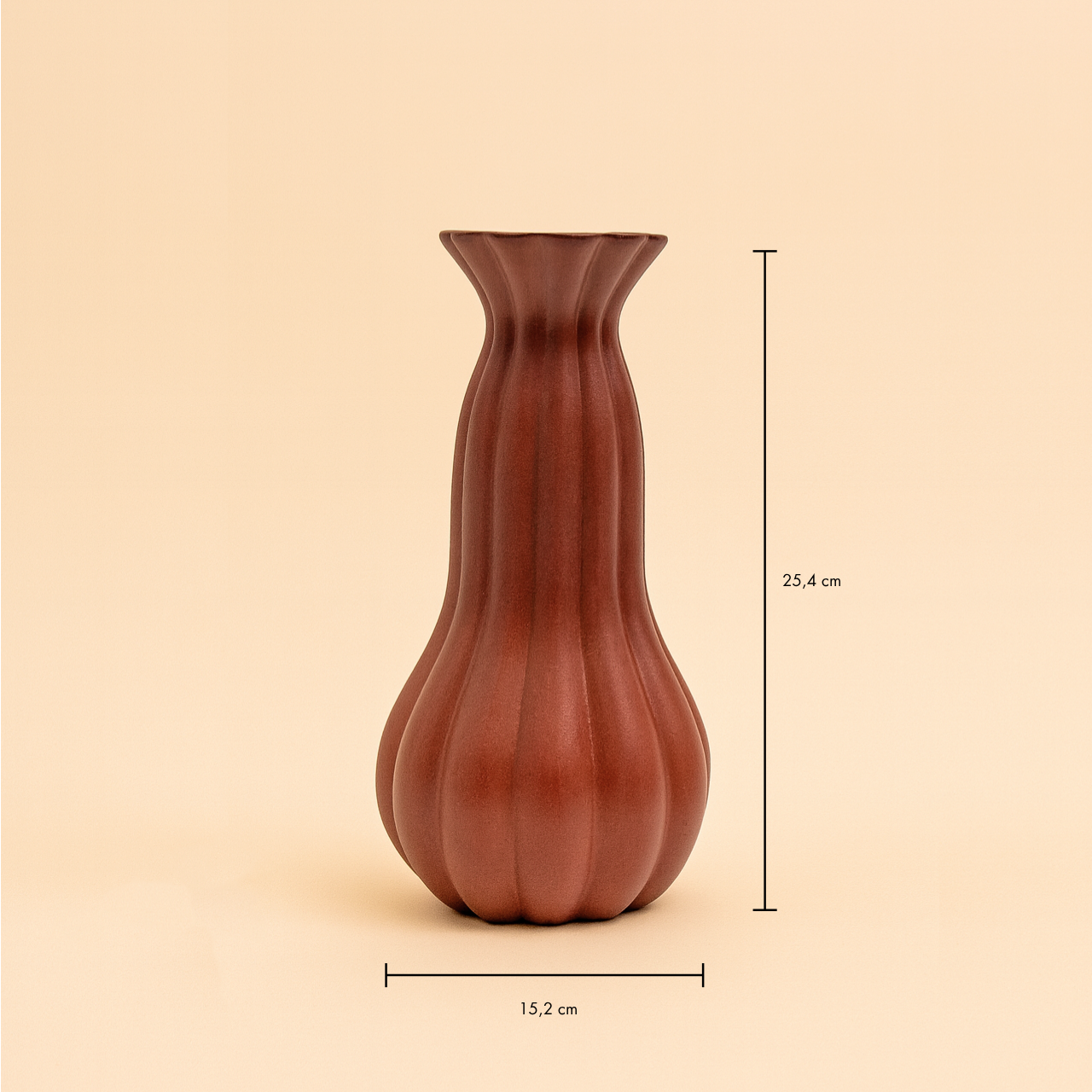 Ripple Vase Brown Large