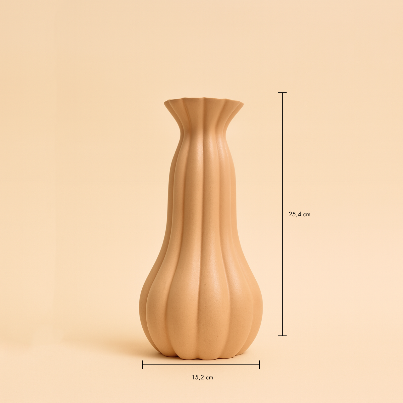 Ripple Vase Apricot Large