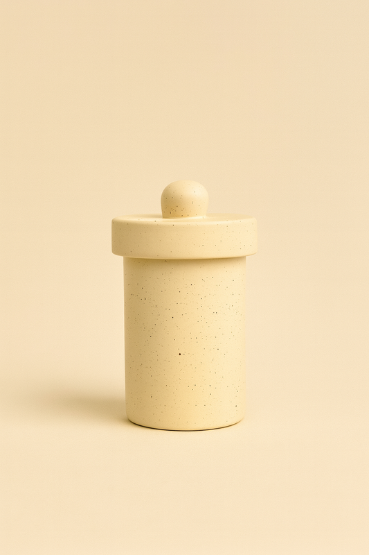 Ceramic Canister with sculptural lid