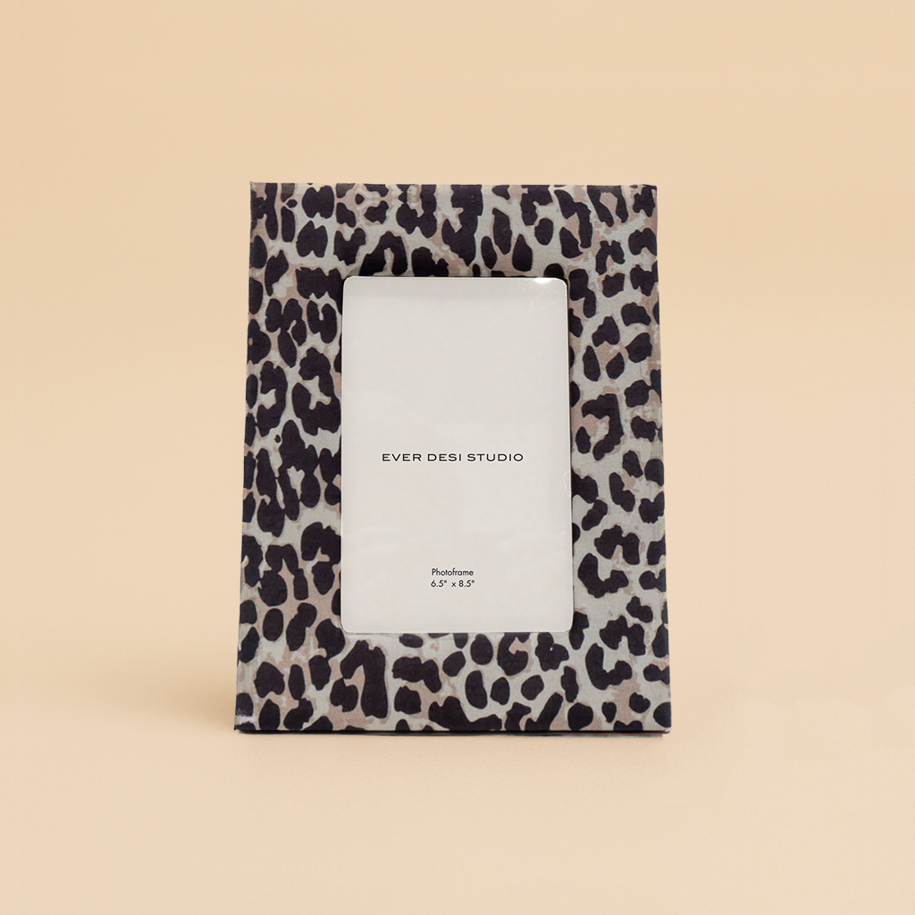 Leopard Fabric Photoframe