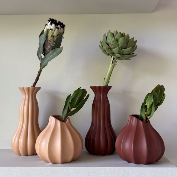 Ripple Vase Brown Large