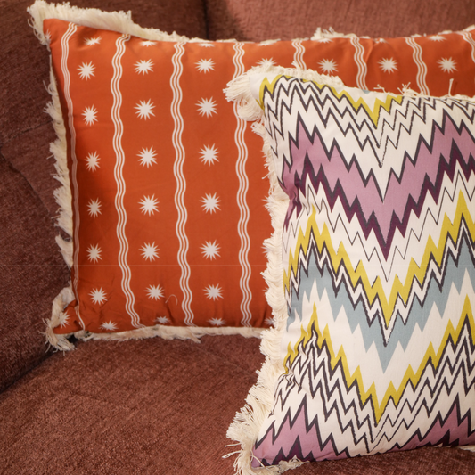 Balearic Cushion with fringe 40x60