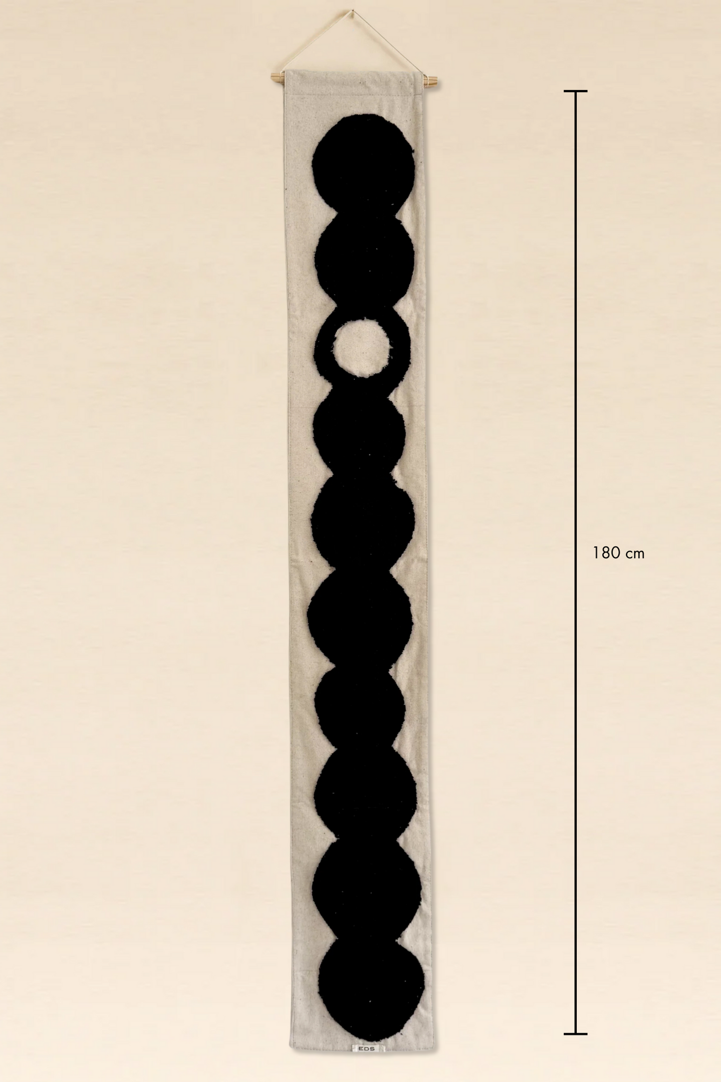Tufted Wall Art Black 2 180cm