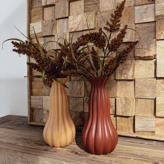 Ripple Vase Apricot Large