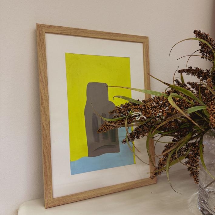 Paper in frame wall art 30 X 42cm