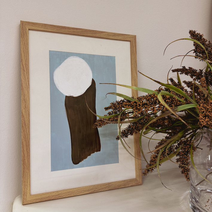 Paper in frame wall art 30 X 42cm