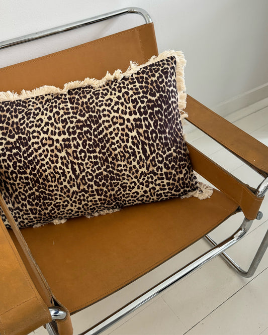 Leopard Cushion with fringe 40x60