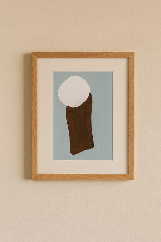 Paper in frame wall art 30 X 42cm