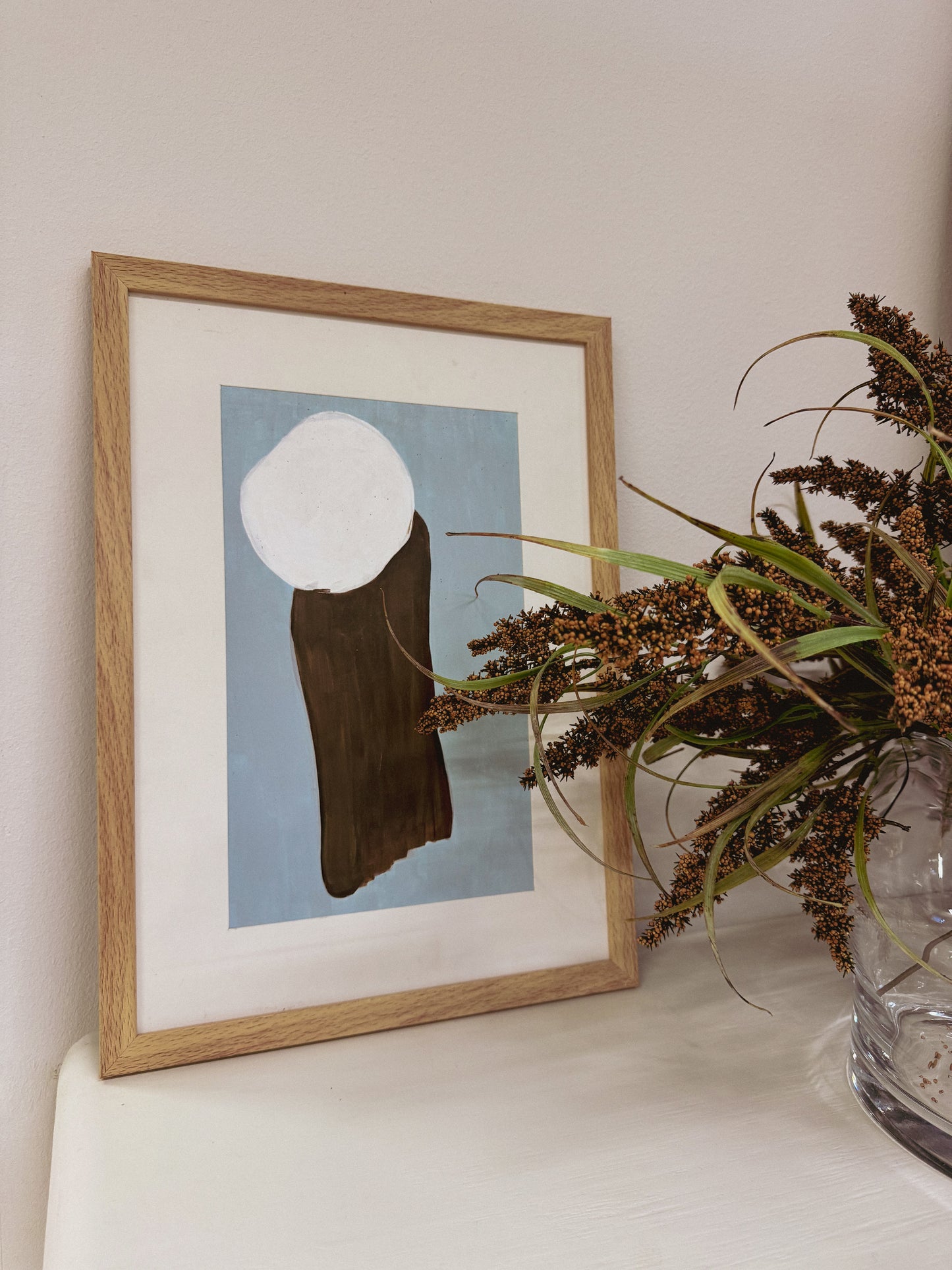 Paper in frame wall art 30 X 42cm
