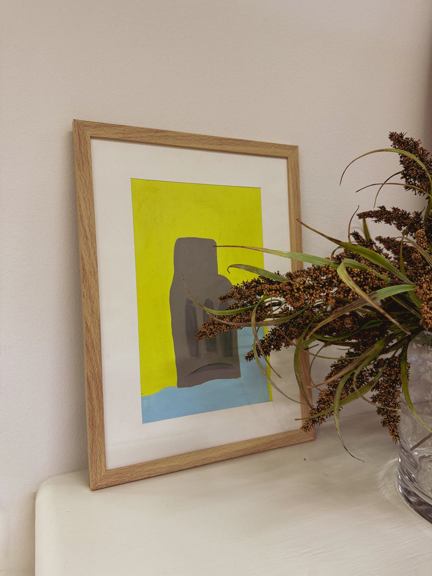 Paper in frame wall art 30 X 42cm
