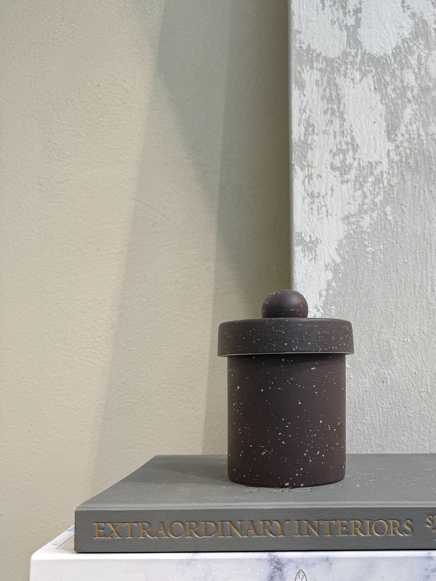Ceramic Canister with sculptural lid