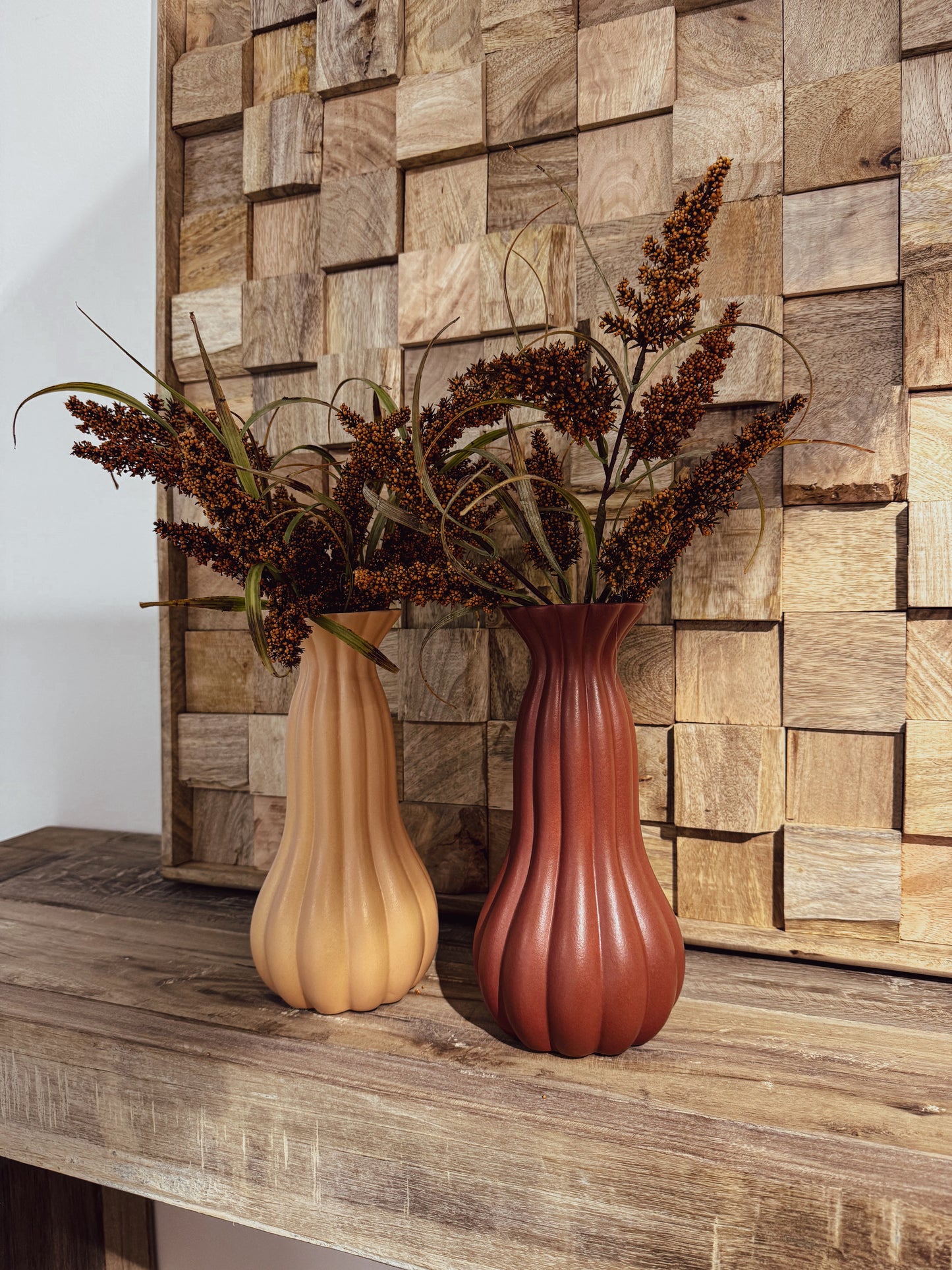 Ripple Vase Apricot Large