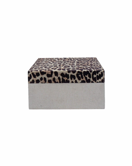 Leopard Fabric Box