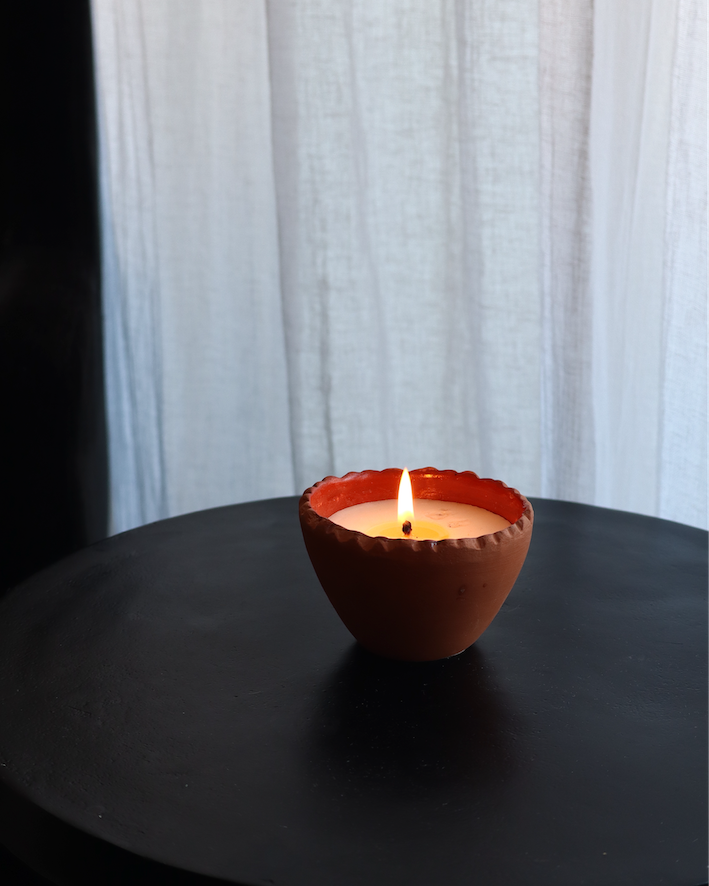 HandCrafted Scented Wax Filled Terracotta Votive